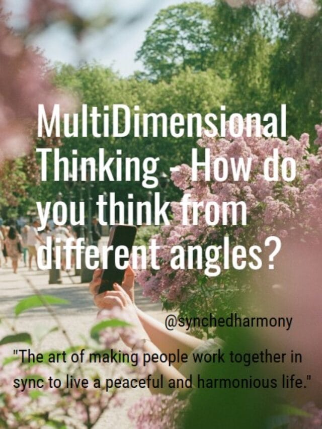 MultiDimensional Thinking – How do you think from different angles?