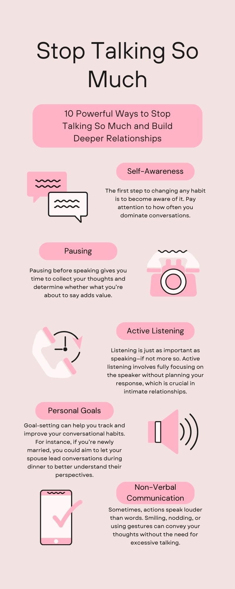 Stop Talking So Much or Overshare in Your Relationship - 10 Key Points 2 infographic -highlighting-why-you-should-stop-talking-so-much